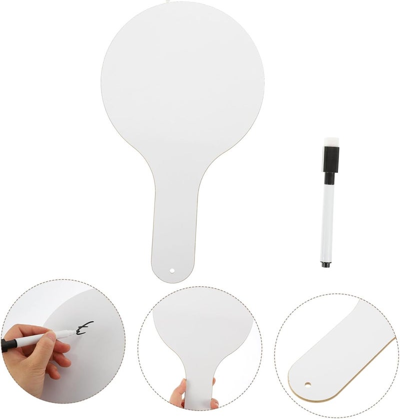 Gadpiparty Handheld Whiteboard Set 2PCS for Students Dry Erase Paddle with Handle Design for Classroom and Game Activities - Image 5