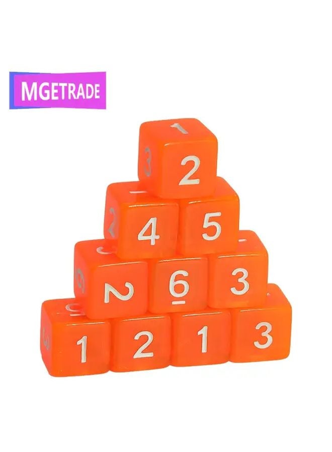 10 قطع من زهر D6 الوردي، مكعبات مرقمة بحجم 16 ملم لألعاب الطاولة وألعاب تقمص الأدوار مثل DD - Image 2