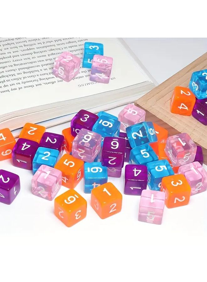 10 قطع من زهر D6 الوردي، مكعبات مرقمة بحجم 16 ملم لألعاب الطاولة وألعاب تقمص الأدوار مثل DD - Image 4