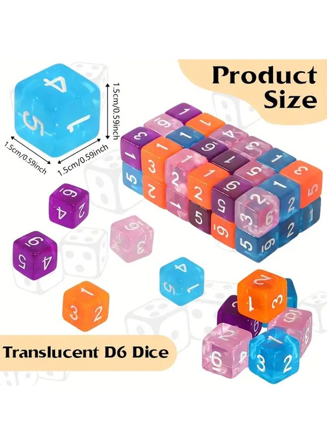 10 قطع من زهر D6 الوردي، مكعبات مرقمة بحجم 16 ملم لألعاب الطاولة وألعاب تقمص الأدوار مثل DD - Image 3