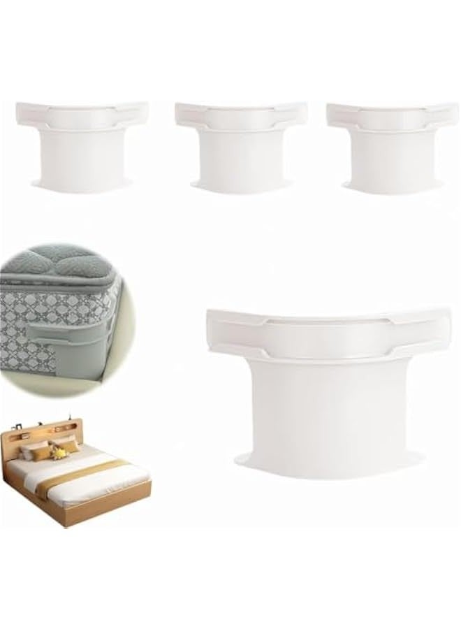 Beauenty Bed Sheet Holder Set with Lock Strips, Heavy Duty Bed Sheet Fasteners, Non-Slip Lock Sheet Clips, for All Size Mattress, Blankets, Bedding (white-4pcs) - Image 1