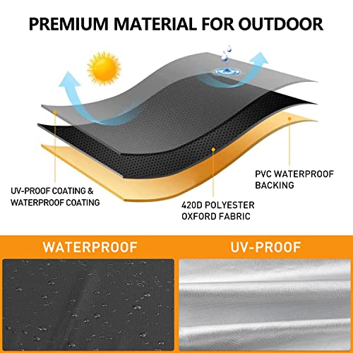 BIUTTIF Air Conditioner Cover for Outside Units - 30x30x32 inches, Central AC Winter Covers for Outside, Waterproof Anti-Hail Windproof Design - Image 2