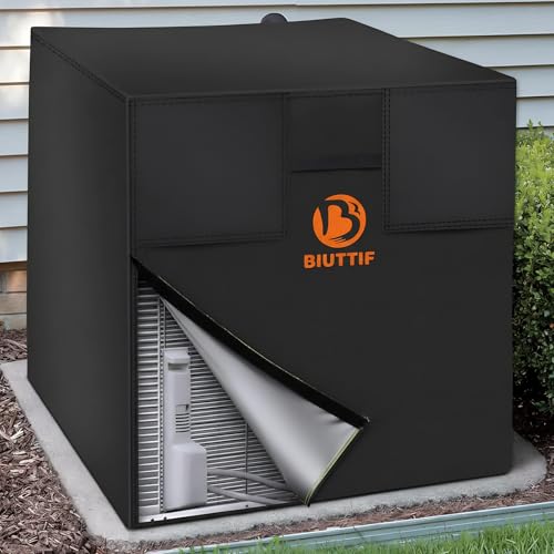 BIUTTIF Air Conditioner Cover for Outside Units - 30x30x32 inches, Central AC Winter Covers for Outside, Waterproof Anti-Hail Windproof Design - Image 1