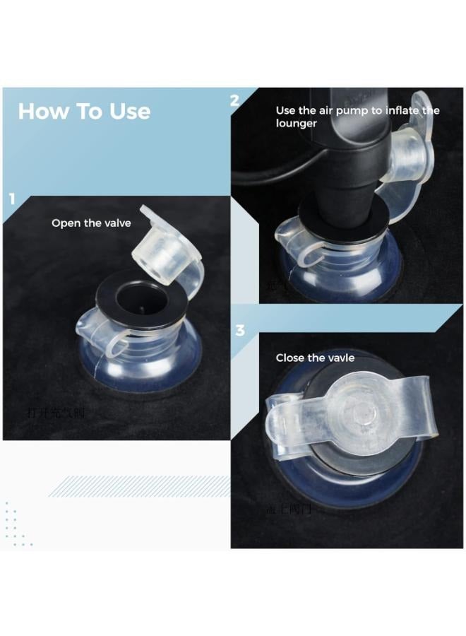 Inflatable Couch Air Sofa Portable: S-Shape Inflatable Bed with Household Inflatable Lounge Chair with Household Air Pump Multi-Function Inflate Deck Chair for Living Room - Image 5