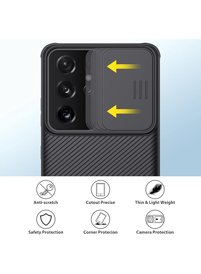 Nillkin S21 Ultra Phone Case 2021 For Samsung Galaxy S21 Ultra Case Camshield Pro Case With Slide Camera Cover Slim Protective Case For Samsung S21 Ultra 5G Case 6.8 Inch Black - Image 2