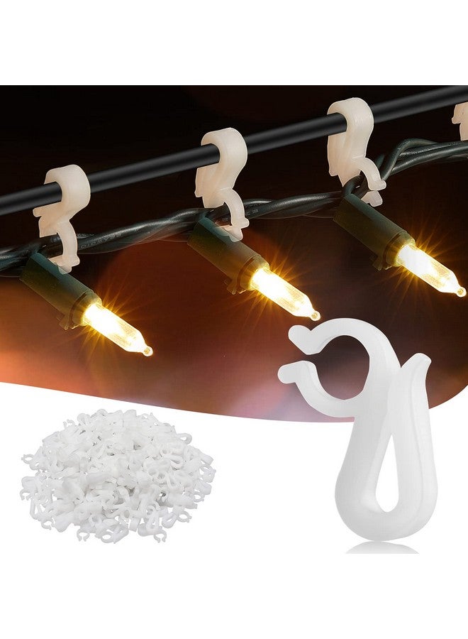 Brightown 200 Pack Mini Christmas Light Clips for Gutters, Shingles and Outdoor Decor - Xmas Decoration Hanging Clips for String Lights - Image 1