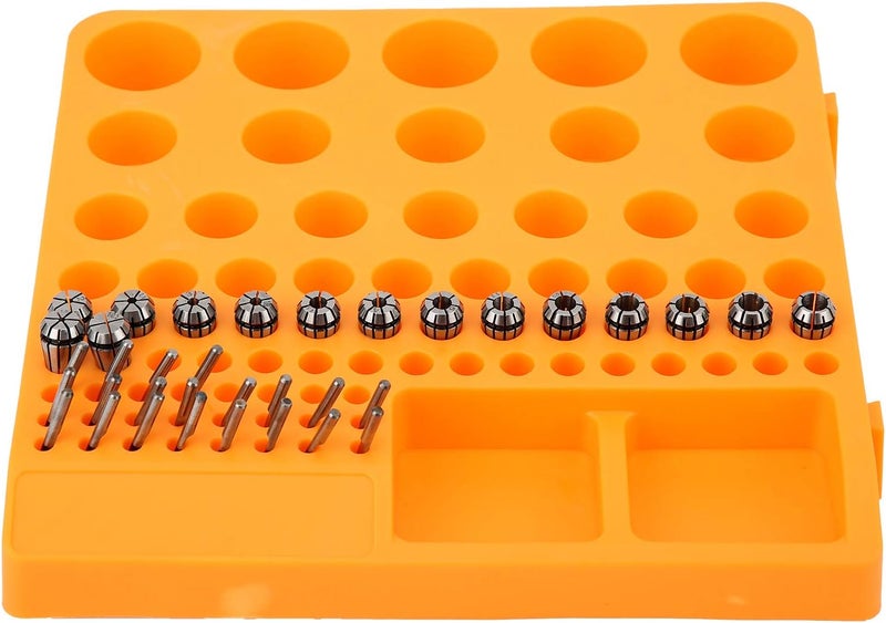 ER11 Collet Chuck Pointed Knife Set, Milling Cutters with Storage Box for CNC Engraving Machine, Spring Collet Tool Kit for Metal Cutting Including 15 Chucks and 20 Knives - Image 3