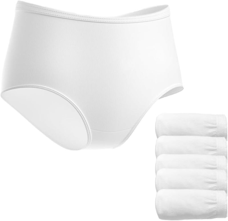 Women Disposable Underwear, 100% Cotton Disposable Maternity Panties, 5 PCS Disposable Day-throwing Briefs for Travel, Period Pants Period Underwear