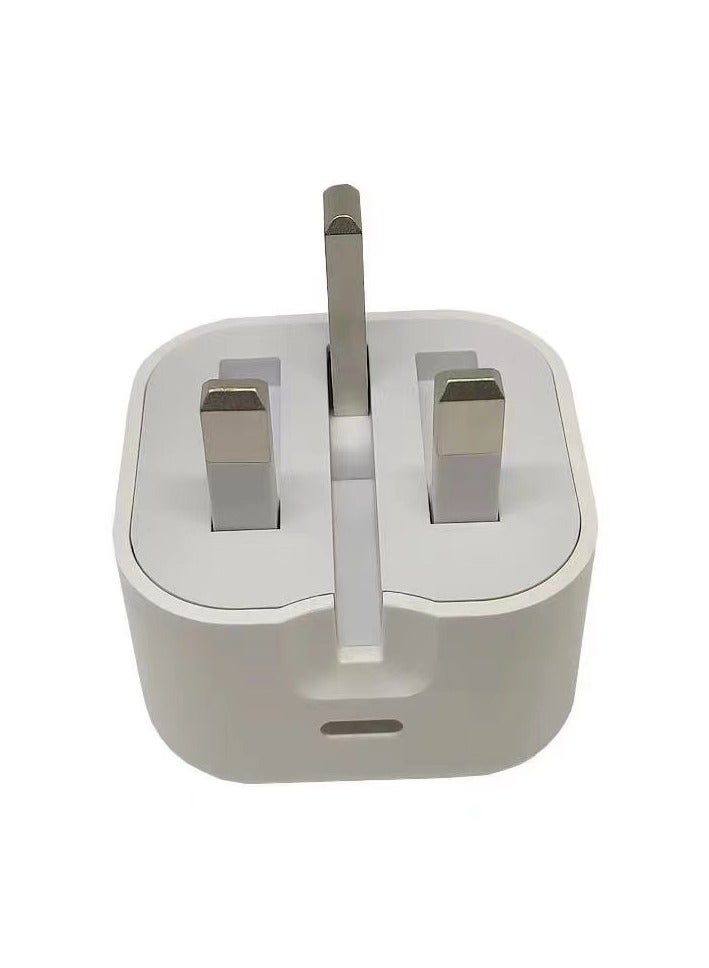 محول طاقة USB-C بقوة 20 واط 3 سنون أبيض - Image 4