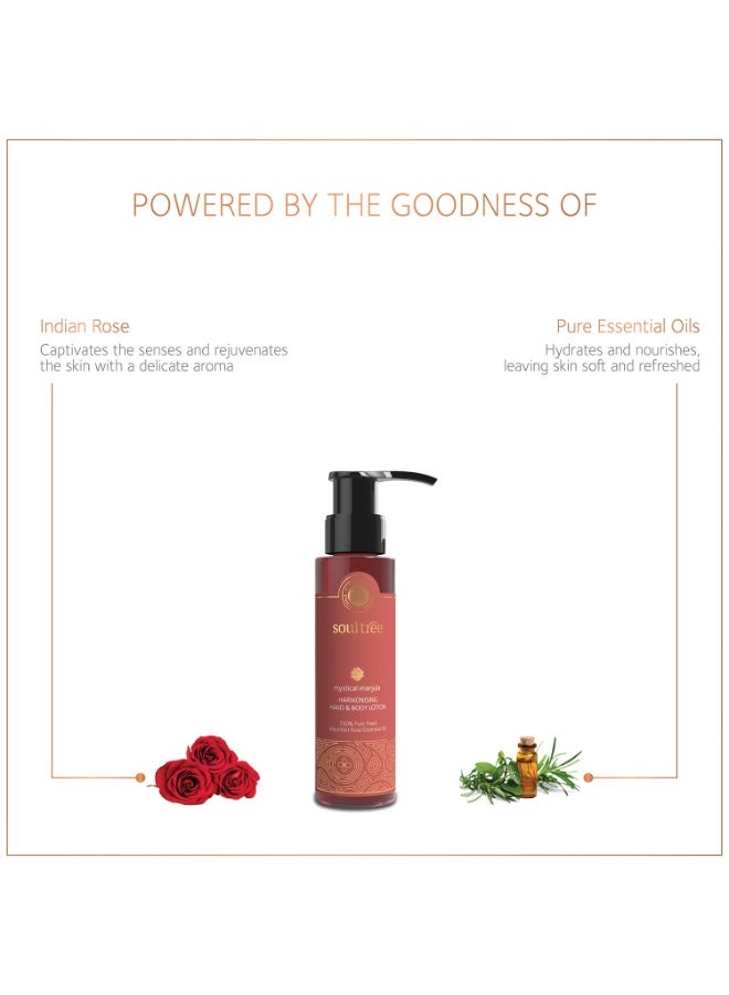 سول تري لوشن الجسم SoulTree Mystical Manjula الموازن، 100 مل | مرطب غني بخلاصة الورد لترطيب عميق وبشرة ناعمة كالحرير | خفيف الوزن، سريع الامتصاص ومغذٍ | لبشرة هادئة، مهدأة ومرطبة | تركيبة أيورفيدية 100% - Image 4