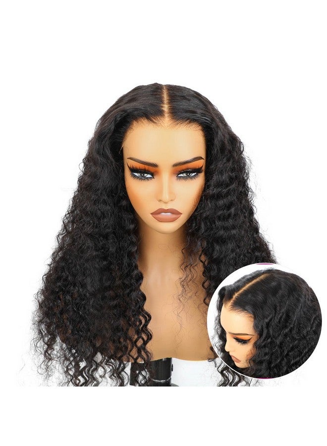 BLY Glueless Wigs Human Hair 9X6 M-Cap Wig Max Parting Hd Lace Pre Cut Wig For Women Pre Plucked, Bleached Tiny Knots Deep Wave Curly Lace Front Wigs Wear Go 180% Density 18 Inch - Image 2