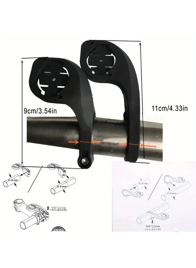 2pcs Long Bike Computer Mount Bracket For Mountain And Road Bicycle Dashboard - Image 4