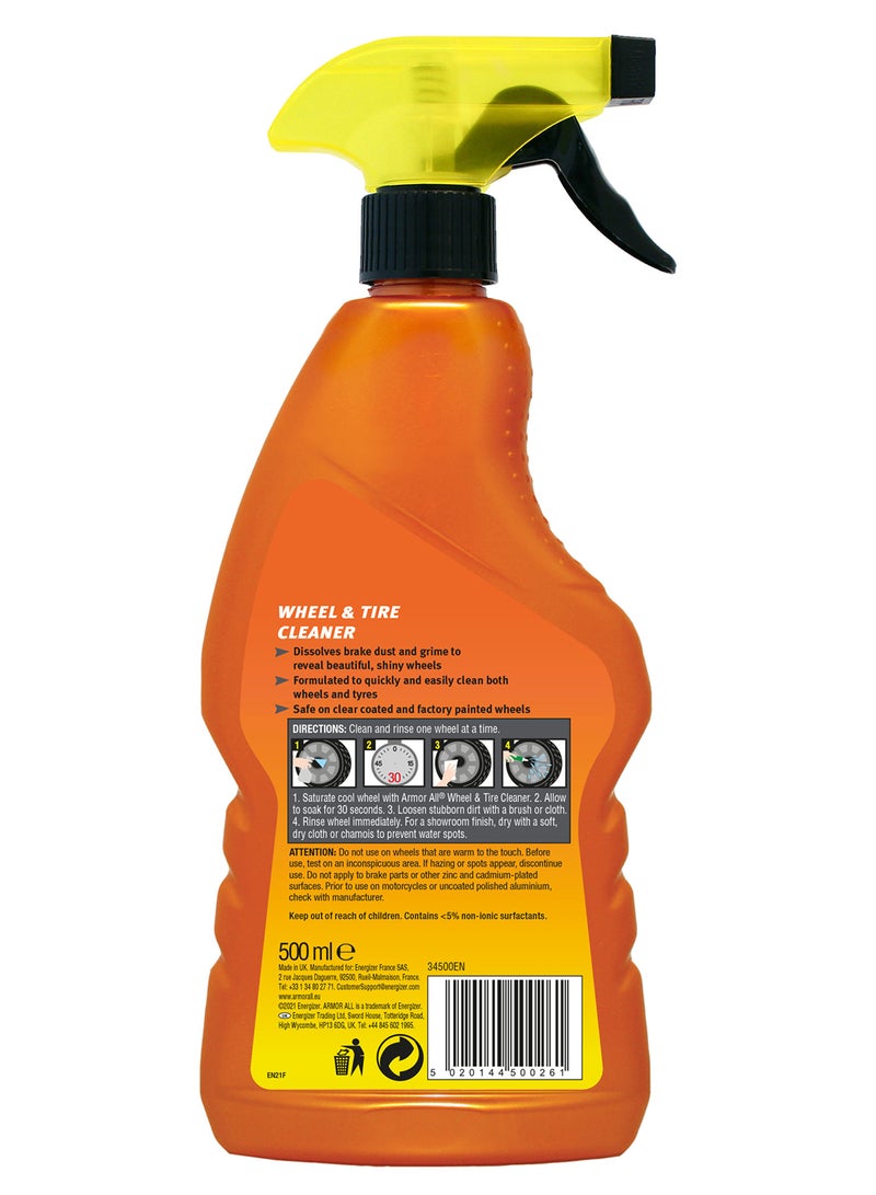 ARMOR ALL Wheel And Tire Cleaner 500Ml, Removes Stubborn Dirt And Grease, 1 Piece - Image 2