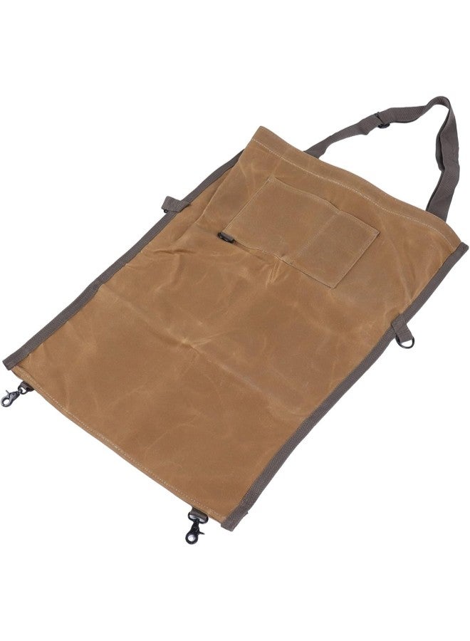 klarako Canvas Storage Bag Wet Wax Canvas Picking Apron Fruit Storage Bag for Farm and Garden Wet Wax Canvas - Image 1