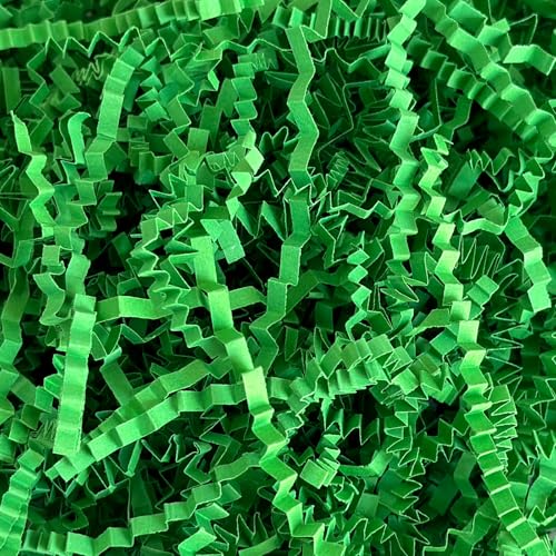 Corlcol 200g(7oz) Crinkle Paper Filler for Gift Baskets Gift Box Paper Shreds Decoration for Birthday, Easter, Christmas (Forest Green) - Image 1