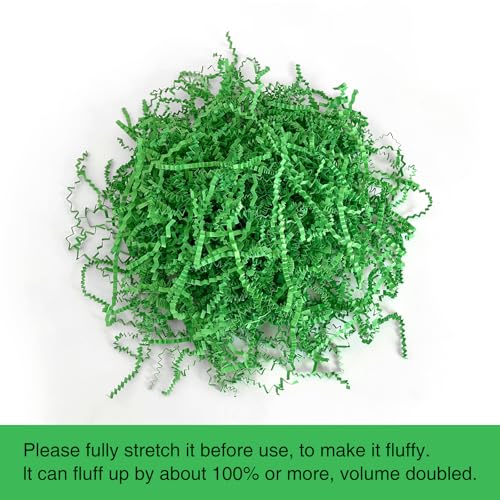 Corlcol 200g(7oz) Crinkle Paper Filler for Gift Baskets Gift Box Paper Shreds Decoration for Birthday, Easter, Christmas (Forest Green) - Image 2