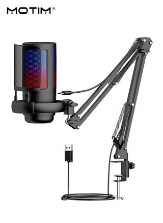 ميكروفون USB للألعاب، ميكروفون كمبيوتر بإضاءة RGB، ميكروفون مكثف للبودكاست مع ذراع ذراع، فلتر بوب للنوافذ، نظام التشغيل Mac OS، الهواتف الذكية، PS4/PS5 مع زر كتم الصوت، حامل صدمة لبث مقاطع فيديو يوتيوب بودكاست - pzsku/Z64E2103C96A6988B69EEZ/45/_/1724132507/f0adcc08-329d-4042-a777-d8e01da8ace8