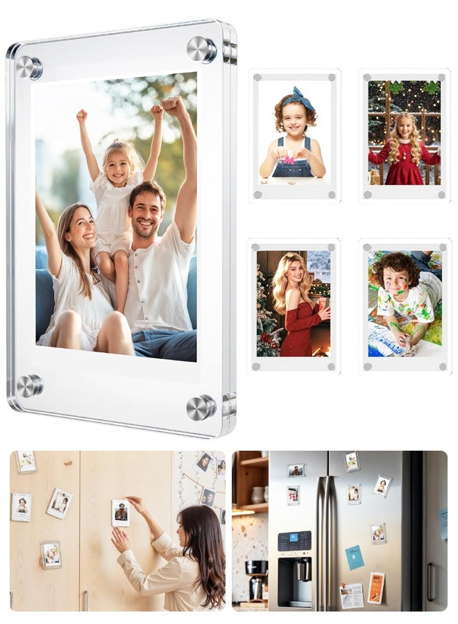 5PCS Double Sided Magnetic Acrylic Photo Frames - Image 1