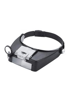 Y&D Head Mount Magnifier with LED Light, Handsfree Magnifying Glasses Adjustable Headband for Jewelers Loupe Reading Watch and Electronic Repair  - Image 1