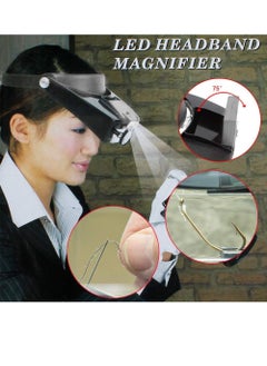 Y&D Head Mount Magnifier with LED Light, Handsfree Magnifying Glasses Adjustable Headband for Jewelers Loupe Reading Watch and Electronic Repair  - Image 4