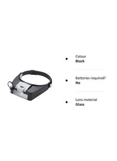 Y&D Head Mount Magnifier with LED Light, Handsfree Magnifying Glasses Adjustable Headband for Jewelers Loupe Reading Watch and Electronic Repair  - Image 3