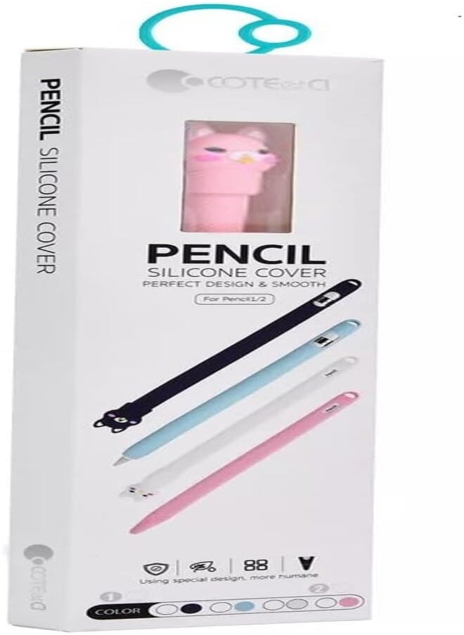 Coteetci Coteetci (1-A) Pencil 1 Silicone Cover, Stylus Kitty Cartoon Pen Case Sleeve For Apple Pencil 1 - Pink 