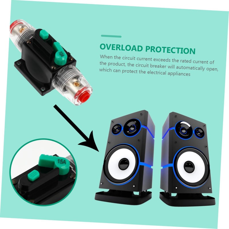 Garneck Stereo Audio Circuit Breaker Fuse For Car Reset Switch Easy Overload Protection - Image 3