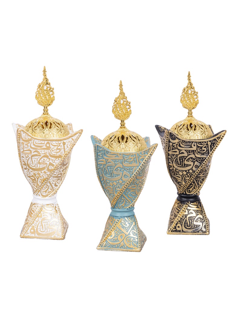 ba9ma - Arabic style ba9ma incense burner, porcelain home incense burner, exquisite home incense burner - Image 1