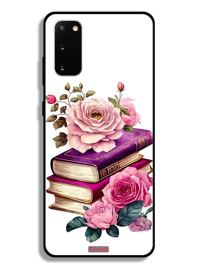 Tolwak Samsung Galaxy S20 4G Protective Case Cover Roses And Books - Image 2