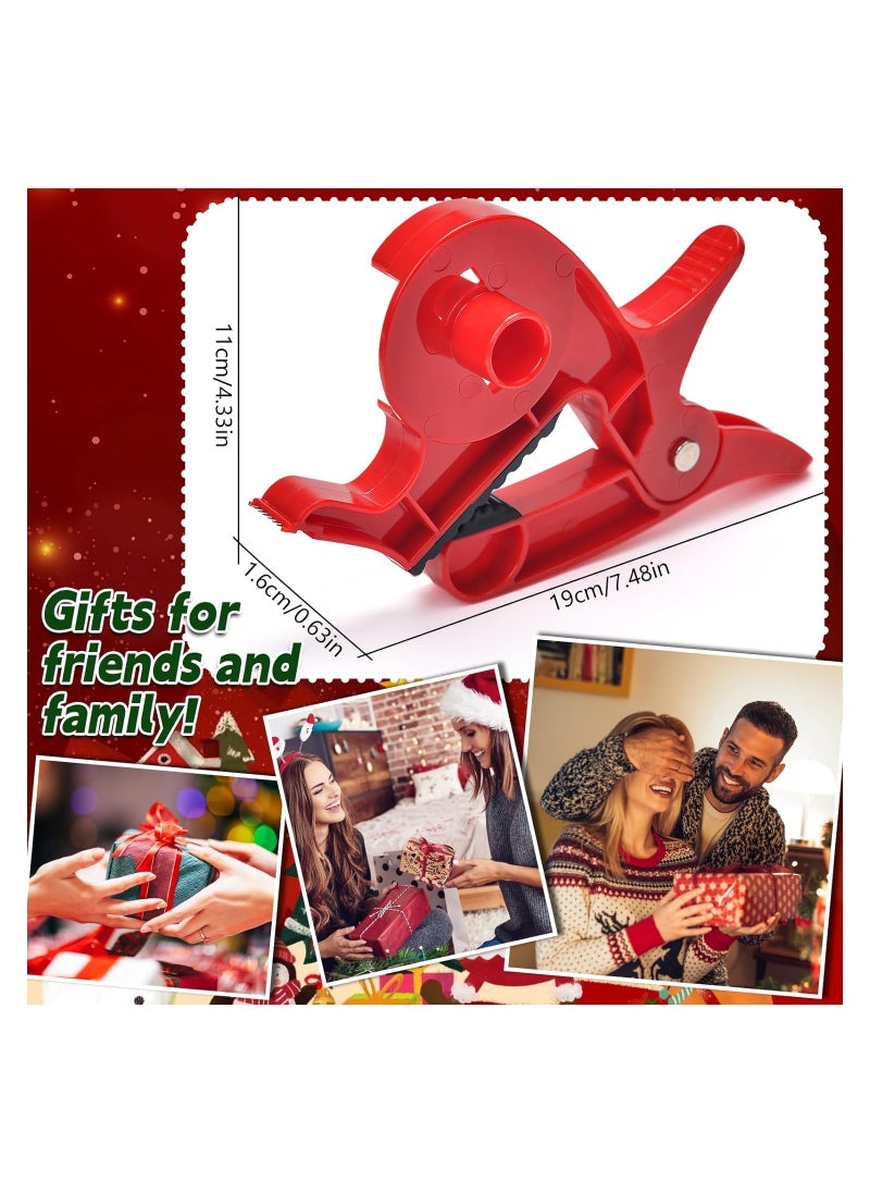 SYOSI - Wrapping Paper Cutter, 2pcs Gift Wrap Cutter, Paper Cutter, Tabletop Gift Wrapping Tool with Tape Dispensers, Gift Wrap Table Clamps Fits Any Size Roll, Most Tables, Wrap, Aluminum Foil, Kraft Paper - Image 1