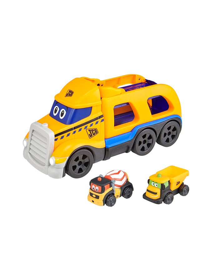 تيم ستيرز حاملة معدات البناء مع 2 من معدات البناء للصغار جي سي بي - Image 2