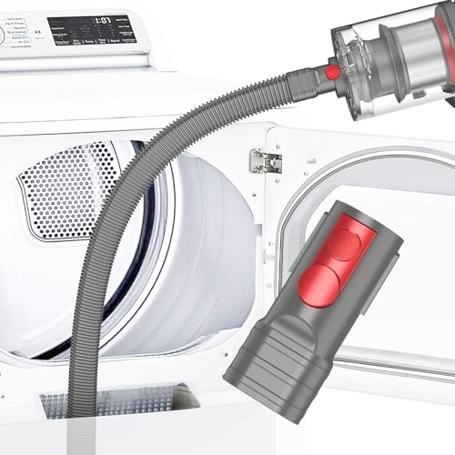 Sealegend Dryer Vent Cleaner Kit Compatible with Dyson Dryer Lint Vacuum Attachment Removes Deep Lint Adapter Compatible with Dyson V7 V8 V10 V11 V12 V15 etc Cordless Vacuum Cleaner Accessories
