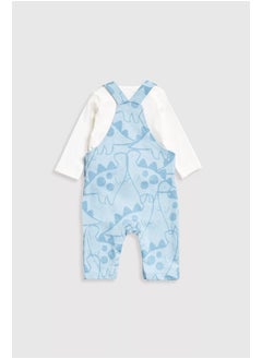 mothercare Dinosaur Dungarees and Bodysuit Set  - Image 1