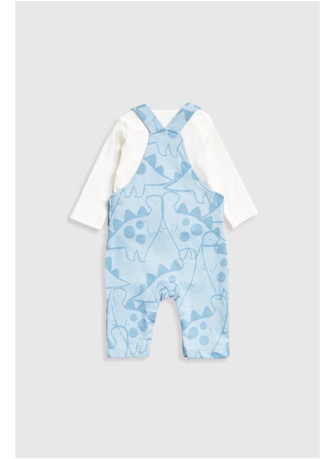 mothercare - Dinosaur Dungarees and Bodysuit Set - Image 1