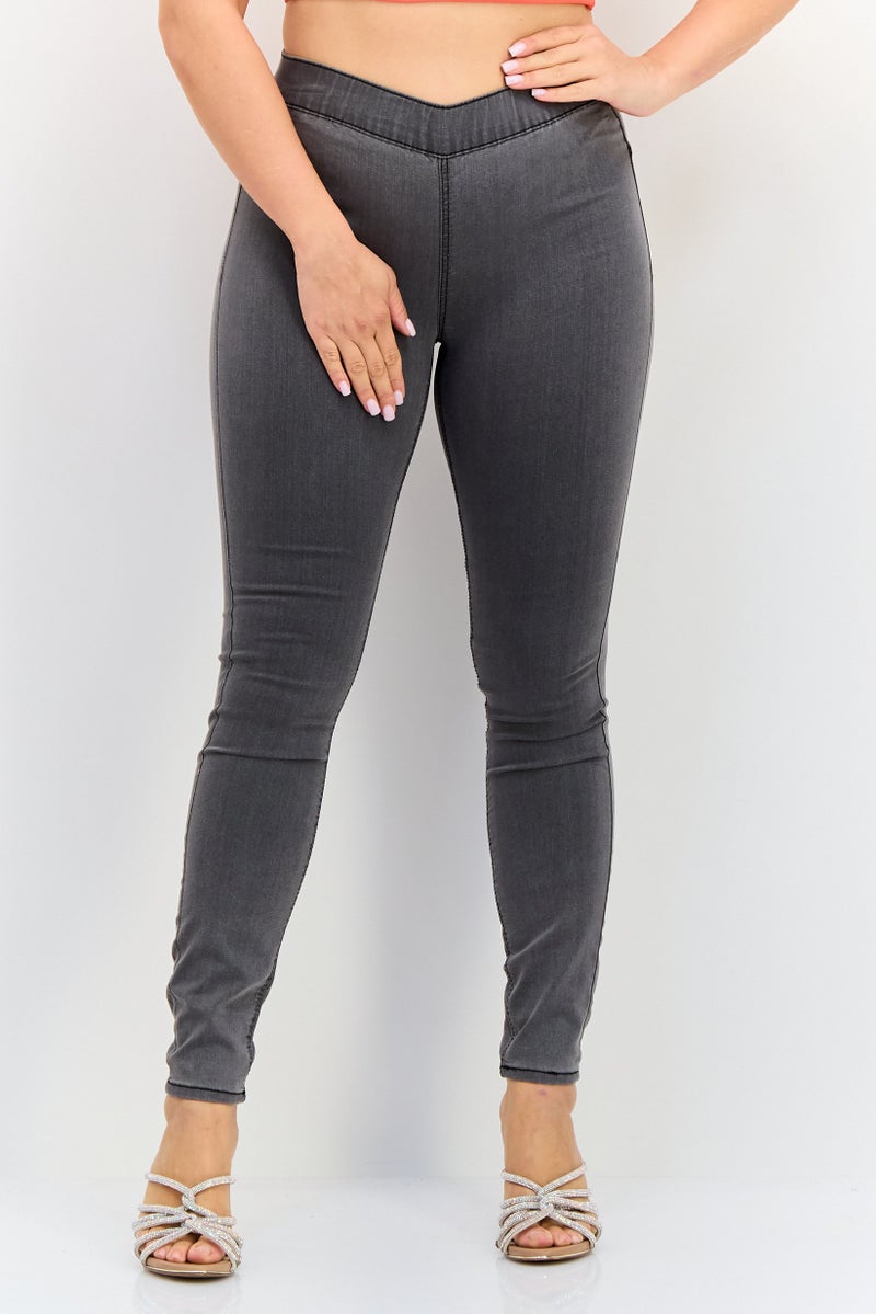 ONLY Women Skinny Fit Solid Stretchable Jeans, Grey - Image 1