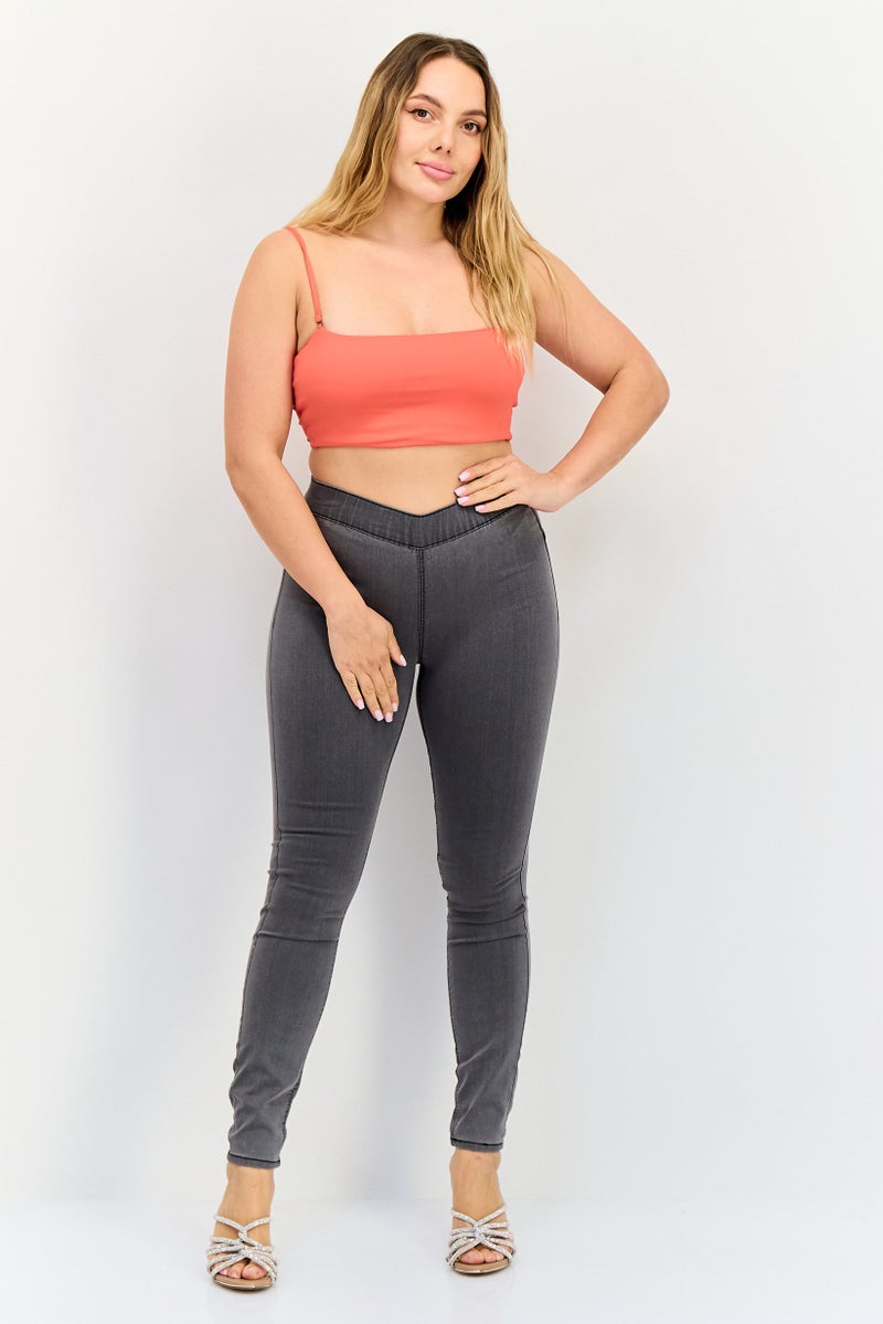 ONLY Women Skinny Fit Solid Stretchable Jeans, Grey - Image 3