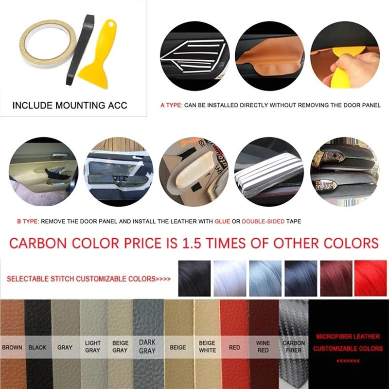 QASULER Microfiber Leather Armrest Cover for VW Golf MK7 - Image 5