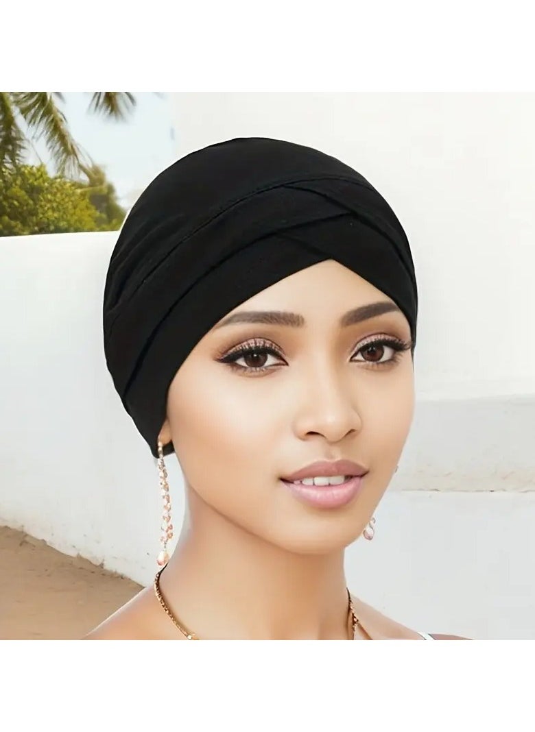 Comfortable Forehead Cross Turban Cap for Women - Lightweight, Elastic Polyester Head Wrap with Inner Hijab Hat - Ideal for Casual Wear & Chemo Patients, Hat for Hijab - pzsku/Z64E2356DFEDF889737A3Z/45/_/1736568571/c9b1fb82-2d03-48e1-8305-6ef24ed1491d