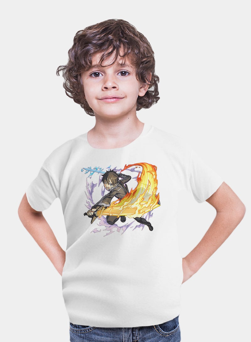 Fashion World Cotton T-shirt Printed with High-quality Anime  Sword Art - Image 1