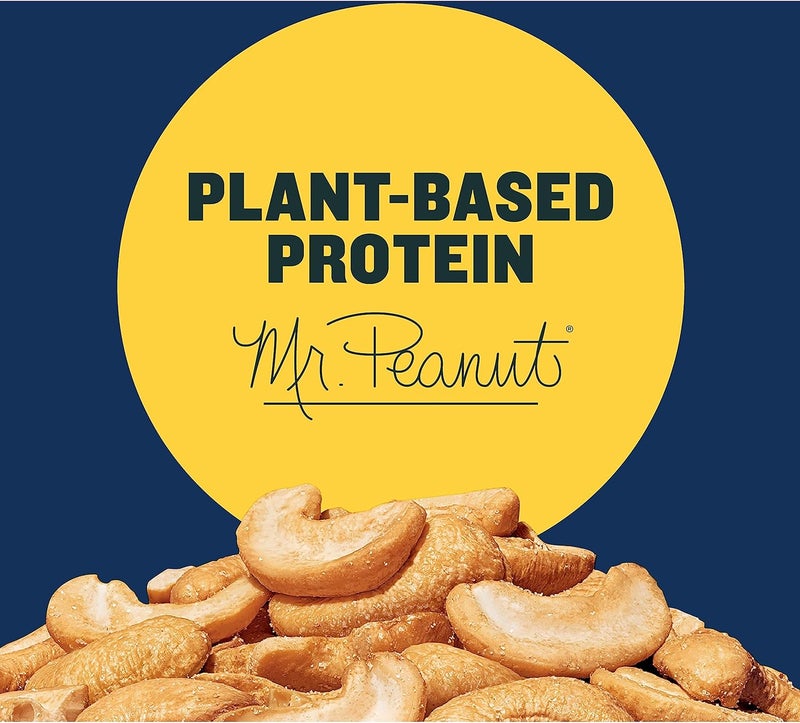 PLANTERS Salted Cashew Halves & Pieces - 8oz Canister of Crunchy Party Snacks with Plant-Based Protein - Image 4
