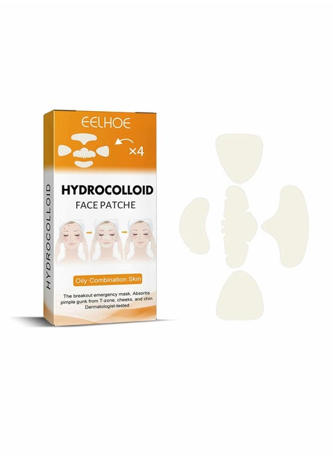 Hydrocolloid Face Mask for Acne, 5 Large Pimple Patches for Zit Breakouts on Nose, Chin, Forehead & Cheeks, Pore Cleansing Strips Acne Patches for All Skin Types (2 Box(40 Pcs))