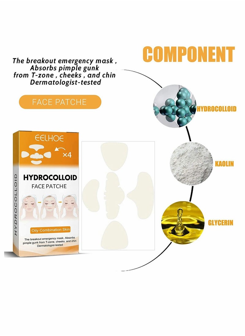 SYOSI - Hydrocolloid Face Mask for Acne, 5 Large Pimple Patches for Zit Breakouts on Nose, Chin, Forehead & Cheeks, Pore Cleansing Strips Acne Patches for All Skin Types (2 Box(40 Pcs)) - Image 1