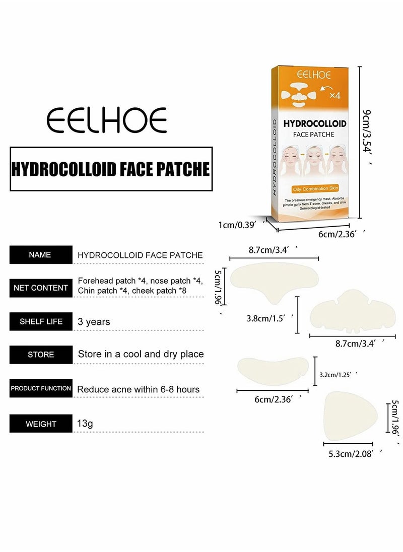 SYOSI - Hydrocolloid Face Mask for Acne, 5 Large Pimple Patches for Zit Breakouts on Nose, Chin, Forehead & Cheeks, Pore Cleansing Strips Acne Patches for All Skin Types (2 Box(40 Pcs)) - Image 1