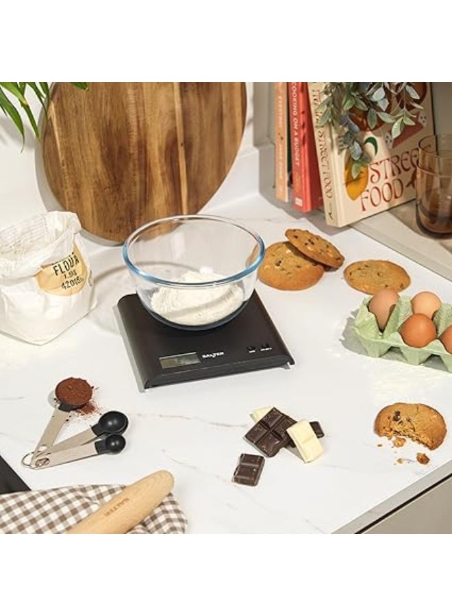 سالتر ميزان مطبخ ديجيتال – يزن حتى 3 كجم – شاشة LCD – أسود – حجم مناسب وسهل الاستخدام - Image 3