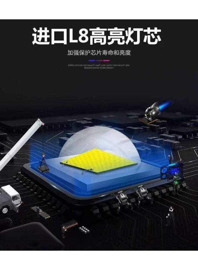 M4 High-Power Rechargeable Flashlight, Ultra-Bright, Long-Range, Multi-Function Outdoor Searchlight - Image 3