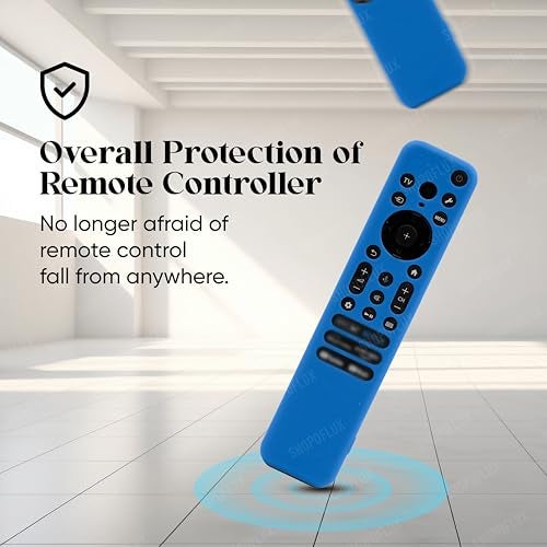 SHOPOFLUX Silicone TV Remote Cover Compatible with Sony Bravia Smart Tv Voice Remote Protective case (Blue) - Image 5