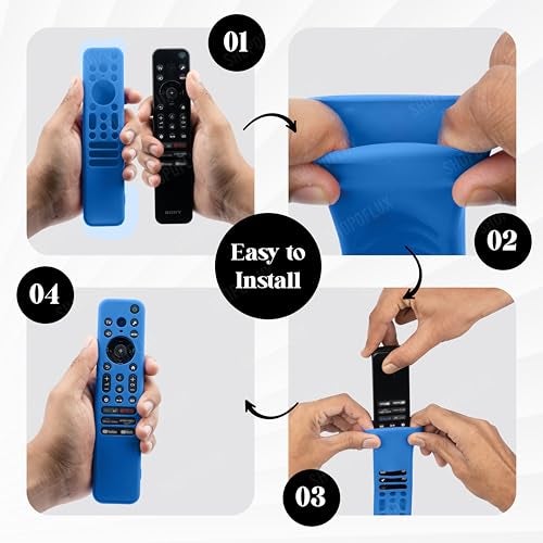 SHOPOFLUX Silicone TV Remote Cover Compatible with Sony Bravia Smart Tv Voice Remote Protective case (Blue) - Image 4