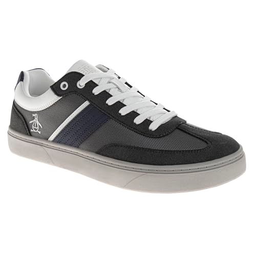 Josmo Original Penguin Men Casual Sneakers Stylish Low-Top Tennis Shoes Dark Grey Size 8.5 US Men - Image 1