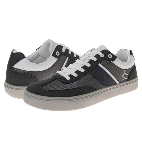 Josmo Original Penguin Men Casual Sneakers Stylish Low-Top Tennis Shoes Dark Grey Size 8.5 US Men - Image 4