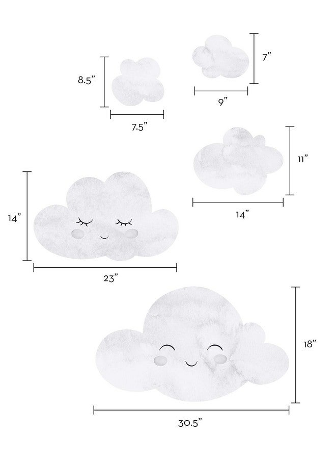 Simple Shapes Watercolor Clouds With Heart Rain - Image 5